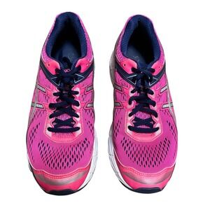 Asics Womens 7 GT-2000 3 Running Shoes Pink Navy Stability Sneakers Tennis Shoes